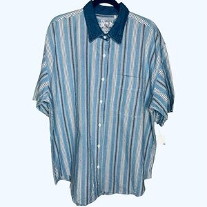 Vintage Deadstock Andrew’s Blues Denim Short Sleeve Button Down Shirt (NWT) 2X